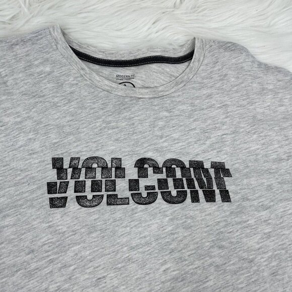 NEW Volcom Men's Slicer Graphic Modern Fit T-Shirt Heather Gray Size 2XL XXL - Picture 1 of 11
